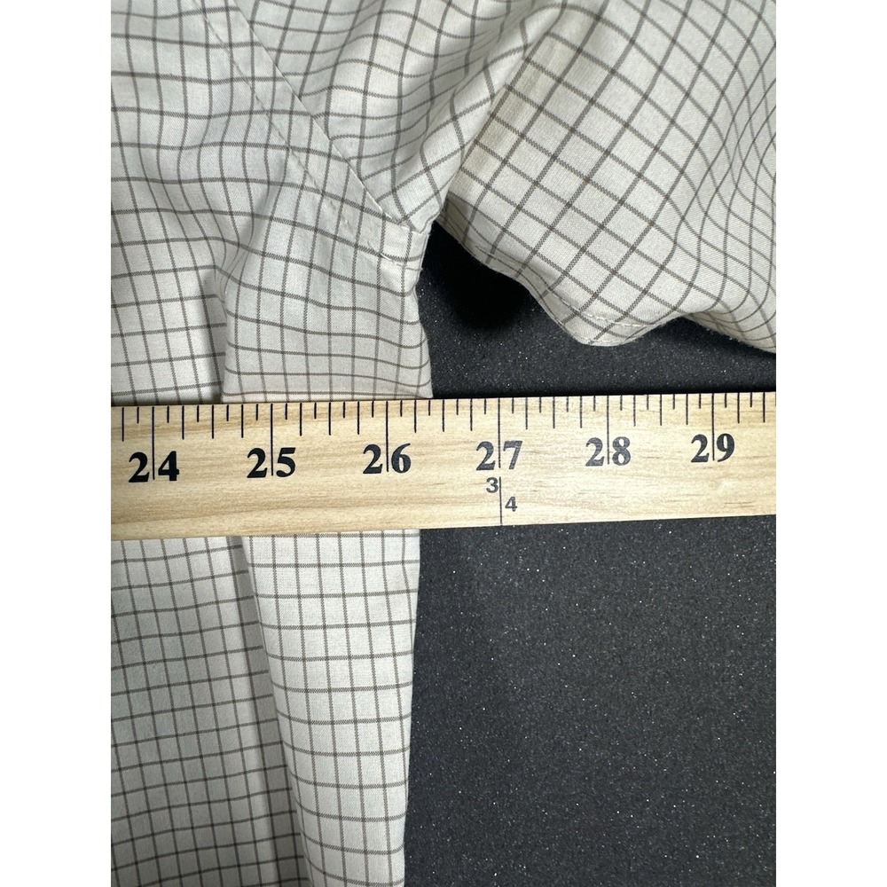 LL Bean Men's Long Sleeve Tan Check Oxford Button Down XL-Reg Wrinkle Resistant - Picture 6 of 7